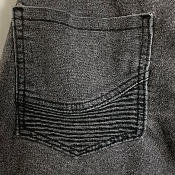 Waimea Moto Biker Ribbed Skinny Fit Jeans Mid Rise 34 Edgy Denim Black Wash Alt - Picture 6 of 9